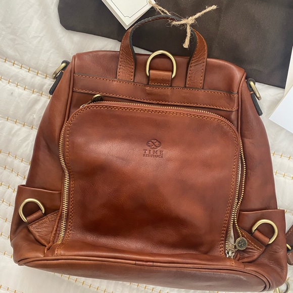 Leather Bag Time Resistance Backpack Purse - Picture 3 of 11